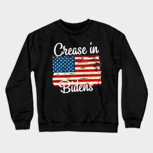 Crease in bidens / Crease in biden american flag / Distressed Crease in bidens Crewneck Sweatshirt